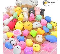 25 pcs Squishy Kawaii Mochi Toy, Mini Squishies Soft Squeeze Jouet, Mignon Animaux Mochi Squishy Jouet Fidget Toys Jouets Anti Stress, Petit Cadeau pour Enfant Fille