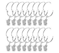 25 Pezzi Anelli per Tende Con Ganci 32mm Diametro Interno Anneaux de Rideau | Clip per Tende, Anelli Tenda, Antiruggine Anelli per Tende con Clip, Anelli Bastone Tenda Anelli Appesi per Finestre, Porte