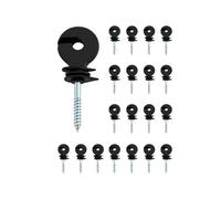 25 Pices isolateurs annulaires isolateur cloture electrique pour cordes fils et brins - noir - 20pcs CLOTURE ELECTRIQUE Étiquette