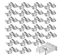 25-Piece Galvanized Carbon Steel Grating Clips - Saddle Clamp Fastening Ki | Heavy-Duty Industrial Flooring Fasteners Designed for Secure Installation of Walkways, Stair Treads, and Drainage Systems, R