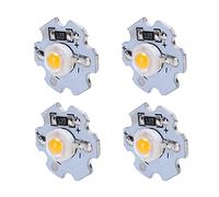 25 Pièces 0,5 W 5 V Haute Puissance Lampe LED Perle Source de Lumière Puce avec Plaque en Aluminium, Démarrage instantané, Haute luminosité pour Lampes de Poche, (Éclairage Jaune)
