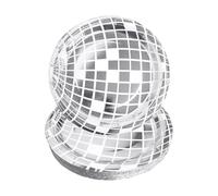 25 Pièces Assiettes À Dîner Élément Disco, Assiettes À Dîner De Décoration De Fête, Décorations De Table, Fournitures De Fête, Assiettes À Dîner Personnalisées Créatives