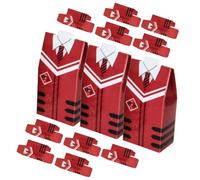 25 Pièces Boîte à Bonbons Chapeau de Diplômé en Papier Rouge | Thème Remise des Diplômes, Décor Imprimé Classique, pour Chocolats et Noix, Fêtes, Boutiques, Cérémonies