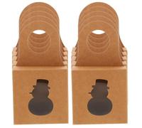 25 Pièces Boîte à Bouteilles en Kraft Khaki avec Fenêtre Présent | Boîte D'emballage Pliable, Transport Facile et Rangement Compact, pour Table, Nouvel An, Whisky ou Huile