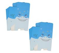 25 Pièces Boîte à Dragées Requin en Papier Bleu | Rangement de Bonbons, Biscuits et Chocolat, Facile à Transporter, pour Fêtes à Thème et Présents Invités