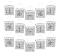 25 Pièces Boîtes Présent Chrétiennes en Papier avec Croix Ajourée et | Présentation Élégante, Distribution en Lot, pour Chocolats et Biscuits Lors de Communions et Réceptions