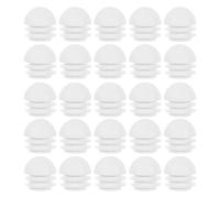 25 Pièces Bouchon Plastique Rond pour Tube 22mm, PE Blanc | Forme Ronde, Facile à Transporter, Résistance à Décoloration, Prévention des Blocages, pour Chantiers
