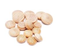 25 pièces Bouchons Cache vis en Bois de Sapin pour perçage Diamètre 15 mm - Capuchons en Bois Made in Austria - Diamètre Total 20 mm