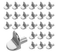 25 Pièces Chevilles de Support d'Étagère, L Forme Support Équerre pour Meuble Armoire Placard Bibliothèque Supports D'étagères