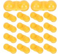 25 Pièces Clochettes D’Alerte Doubles, Clip-on ABS Orange | Signal Sonore Fort, Installation Rapide, pour Fil et Pointe de Canne, Bord et Nuit