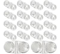 25 Pièces Clochettes de Canne à Pêche, Clip-on ABS Argenté | Sonore au Vent, pour Pêche de Jour et Glace, Rangement Compact, Usage Plusieurs