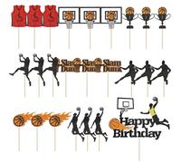 25 Pièces D'Inserts De Gâteau De Basket-Ball, De Décorations De Gâteau, De Décorations De Gâteaux À Paillettes, De Décorations De Fête, D'Inserts De Cupcakes