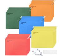 25 Pièces Dossiers De Suspension A4, 5 Couleurs Dossier Lourd Haut Et Bas Renforcés Dossiers Suspendus Pour Les Classeurs A4 De Papeterie De Bureau Scolaire