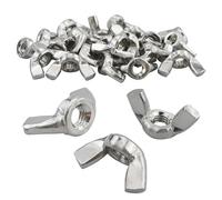 25 Pièces Ecrou Papillon en acier inoxydable Écrous à Oreilles Ecrous à Ailette Filetage Métrique Femelle Outils Bricolage Outils Pour la Fixation Accessoire Bricolage Couleur Argent (M6)