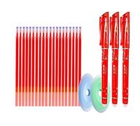 25 pièces/ensemble recharges de stylo Gel rouge effaçable tige 0.5mm poignée lavable stylo effaçable magique pour stylo d'école outils d'écriture Kawaii papeterie