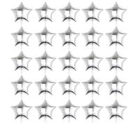 25 Pièces Étoiles en Panneau Lumineux Argenté - Ballons en Film d'Aluminium pour Ambiance de Fête, Mariage, Anniversaire - Ensemble de Décoration de Vacances
