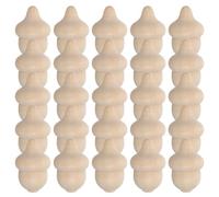 25 Pièces Glands en Bois Brut à Peindre pour Décorations de Fête | Texture Bois , Lot Créatif pour Adultes, Artisans et Petits Animaux, Usage Ornemental