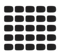 25 Pièces Housse Éponge pour Microphone à Pince 30x22x8 Noire | Protection Anti-vent, Réduit le Bruit, Usage Studio et Scène, Compatible Microphone à Pince