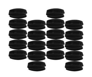 25 Pièces Isolateurs de Clôture Électrique en Plastique Noir | Clip de Maintien pour Fil, Compatible Angles à Forte Tension, Manipulation Facile, Usage Agricole et Ranch