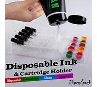 25 Pièces Jetables En Plastique Cartouche De Tatouage Porte-Aiguille Clair Palette Plateaux Pour Encre De Tatouage Multifonction Accessoires De Tatouage Plateau