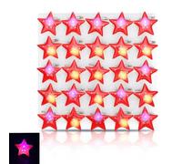 25 pièces LED lumière broche,Broche Et épingles en Forme D'étoile LED, Broches De Noël Broches LED Light Up Star Badge Brochess Clignotant Lumière Brochess pour Noël Valentin