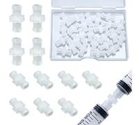 25 pièces Luer Lock Adaptateur, Kit de Connecteur de Coupleur Luer Lock Femelle Transparent à l'Adaptateur de Coupleur de Seringue