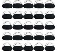 25 Pièces Masque Pour Les Yeux Bandés,Masque De Sommeil Avec Sangles Réglables,Masque De Nuit Ultra Doux Respirant Masque Yeux Dormir Pour Maison Avion Train,De Voyage (Noir)