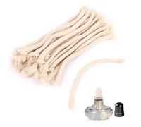 25 Pièces Meche pour Lampe a Huile, Mèche de Remplacement en Coton, Mèche pour Lampes, Meche Ronde, Mèche de Bougie, pour Lampes et Fournitures de Fabrication de Bougies Faites à la Main