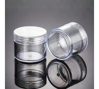 25 pièces Mini pots de crème transparents avec couvercles transparents, petits contenants d'échantillons de maquillage, pots cosmétiques vides en plastique de 3g à 20g, bouteilles d'échantillons trans