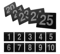 25 Pièces Numéros de Table 1 à 25 en Pvc Noir pour Banquet 95x100