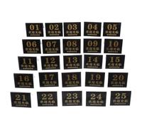 25 Pièces Numéros de Table en Acrylique Noir Double Face | Lecture Claire, Identification Rapide des Places, Style Simple et Élégant, Usage Réception et Célébrations