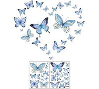 25 Pièces Papillon Sticker Mural Lumineux Papillon Autocollants Muraux Fluorescents Stikers Murals Autoc OBJET DE DECORATION MURALE
