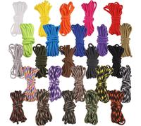 25 Pieces Paracord 25 Colours Paracord Multifunctional 3 M Paracord For Parachute Bracelet For Making Lanyards Keychain Diy Dog Chain Tent Rope