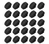 25 Pièces Patins de Châssis PC de Remplacement, , Plastique Noir | Antivibrations et Anti-glisse, Protège le Bureau, pour Tours D’ordinateur et Plateaux en Verre