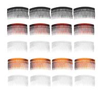 25 Pièces Peigne à Cheveux 16 Dents en Plastique pour Frange | Démêlage Facile, Surface Lisse sans Nœuds, Antistatique, Accessoire Coiffure Pratique pour Usage Quotidien
