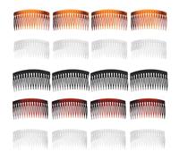 25 Pièces Peigne à Cheveux en Plastique 16 Dents pour Frange | Surface Lisse, Prise en Main Confortable, sans Accrocs, Format Latéral Pratique pour Coiffage Quotidien