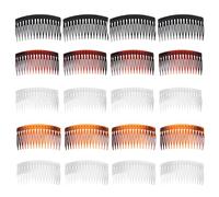 25 Pièces Peigne à Frange 16 Dents en Plastique | Dents Larges, Surface Lisse, Démêlage Facile, Limite les Nœuds Casse, Accessoire Coiffure Pratique