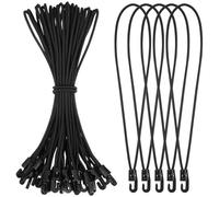 25 Pièces Petites Cordes à Bagages Élastiques Crochets, , Noir | PP et Caoutchouc, Format Compact Portable, pour Activités Extérieures et Rangement de Garage