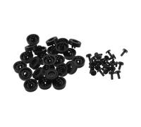 25 Pièces Pieds Antidérapants pour Boîtier D’ordinateur, , Noir | Plastique, Isolation Vibratoire, Remplacement sans Outil, pour Châssis PC et Bureaux en Verre ou Marbre