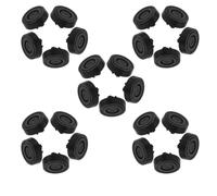 25 Pièces Pieds de Boîtier PC en Plastique Noir | Remplacement Rapide sans Outil, Réduit Vibrations et Glissement, pour Tour de Bureau et Tables en Verre