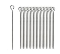 25 Pièces Pique a Brochette en Acier 24.5cm,Brochettes pour Barbecue,Pique a Brochette Inox/Pique a Brochette en Métal pour Guimauves, Chocolat, Snacks de Feu de Camp, Légumes, Poisson