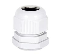 25 Pièces Plastique M16 Presse-étoupe pour Connexion 4mm-8mm Câble - Etanche IP68 Connecteur de Conduit Electrique avec Contre-écrou/Rondelle (Blanc)