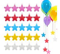 25 Pièces Poids de Ballons en Forme d'étoile, Poids Ballon Helium en Plastique, Accessoires pour Ballons de Fête Décoration Mariage Anniversaire Baptême Intérieur Extérieur
