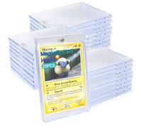 25 Pièces Protege Cartes à Collectionner, 35PT Magnetic Trading Card Holder, Protection Uv Support Carte Transparent Magnétique, Étui à Cartes de Collection de Jeu Card pour Toploader Pokemon, MTG