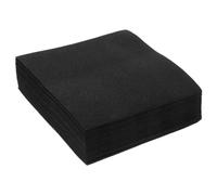 25 Pièces Serviettes Cocktail Noires en Papier, Élégantes | Peluches ni Poussière, Résistantes aux Déchirures, pour Bars, Restaurants, Apéritifs et Couverts