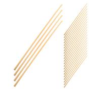 25 Pièces Tiges Rondes en Bambou Khaki, Style Rustique | Surface Lisse Échardes, Texture Visible, Choix Solide pour Décorations, Lanternes, Bouquets et Projets DIY