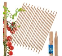KOTARBAU® 25 Pièces Tuteur Tomate - Bois de Hêtre - 150 cm - Naturel - Tuteur Plante - Piquet de Jardin - Poteau Bois - Piquet Tomate - Support Plante Grimpante