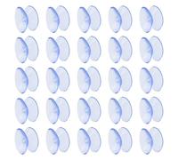 25 Pièces Ventouses Double Face, Ventouse Table en Verre, Ventouse en Plastique PVC Transparent pour Miroir de Table en Verre (20 mm)