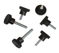 25 pièces - Vis moletées avec tige - M6 - 10mm - Boulons filetés surmoulés