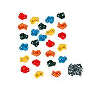 25 pierres à grimper d'escalade pour structures de jeux - fixations inclues multi-couleurs TU